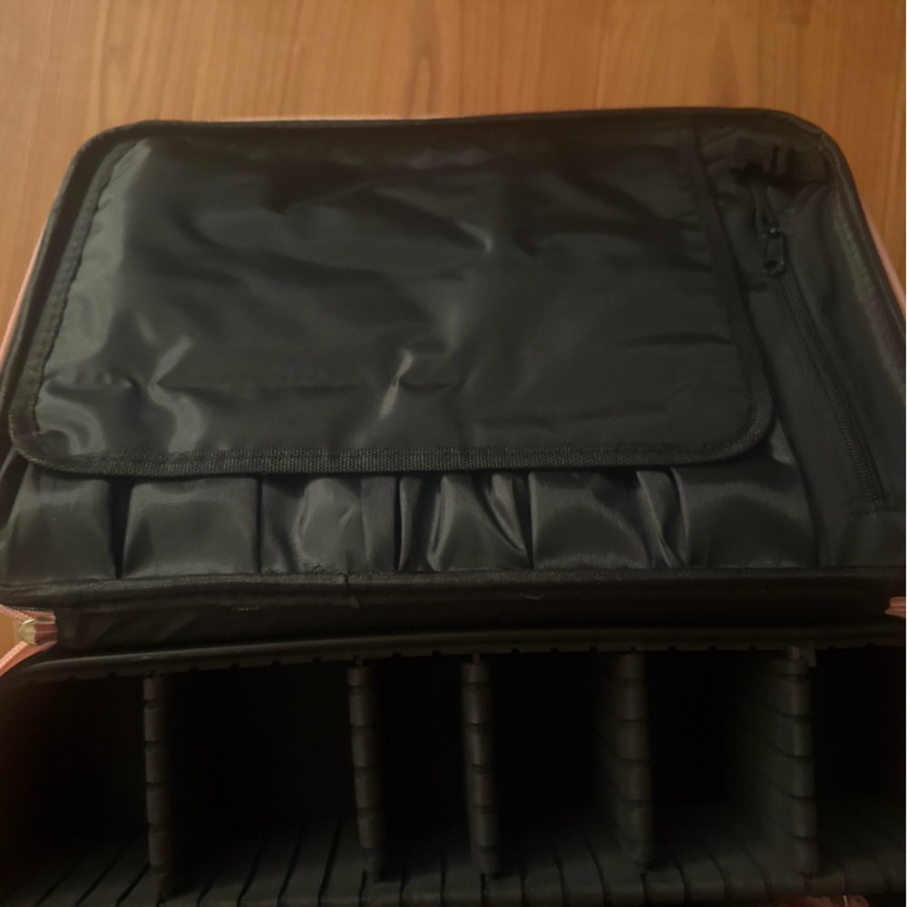 Makeup Case Large Makeup Bag Pink Professional Tr… - image 4